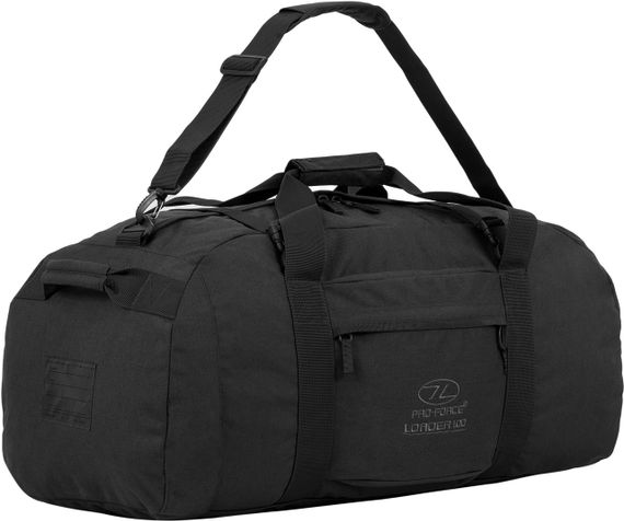 Сумка дорожня Highlander Loader 100 Holdall Black Дорожня сумка для тривалих поїздок Якісна та містка