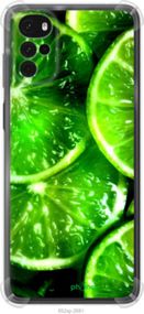 Чохол на Motorola G22 Зелені часточки лимона "852sp-2681-2448"