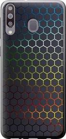 Чехол на Samsung Galaxy A40s A3050 Переливающиеся соты из пластика FCh_010222