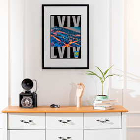 Плакат-постер з принтом Кавун Карта міста Львів Україна. Map of Lviv Ukraine А2 ПЛ000857(А2)