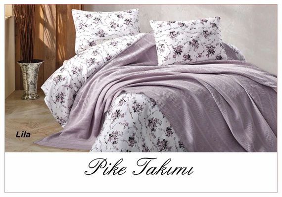 Постельное белье с вафельным покрывалом La Villa Mavi Синий | Зображення 5