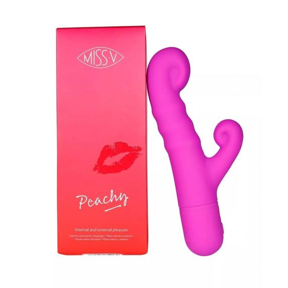 Кролик вібратор Peachy Pretty Violet Miss V, рожевий sexstyle