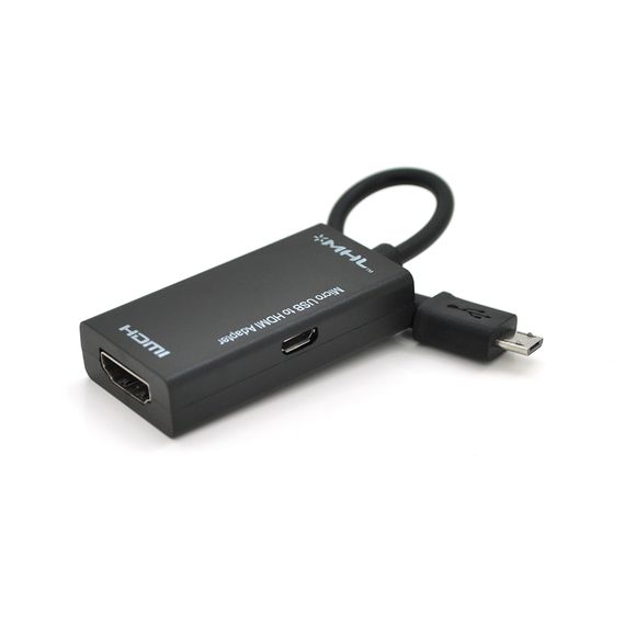 Конвертер MHL 11P на HDMI, Black, 4K / 2K, OEM