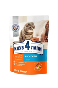 Сухий корм Club 4 Paws Premium Sterilised для дорослих котів, з лососем 300 г