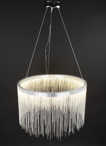 Люстра світлодіодна підвісна LED світильник для квартири на стелю лед 27526 Хром 50-120х80х80 см.