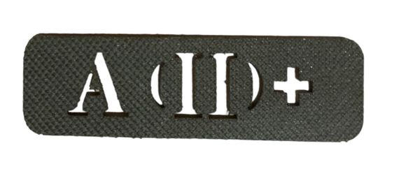 Шевроны  Группа крови A (II) + (8*2) хаки Лазерная перфорация