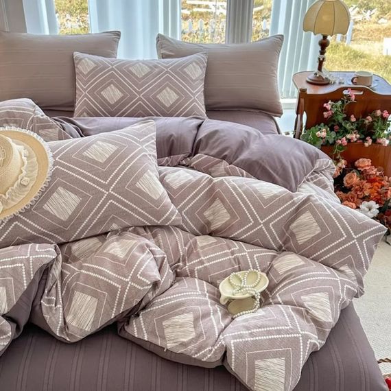 Постільна білизна євро з мусліну Colorful Home Ptint 4 20317 200х230 см