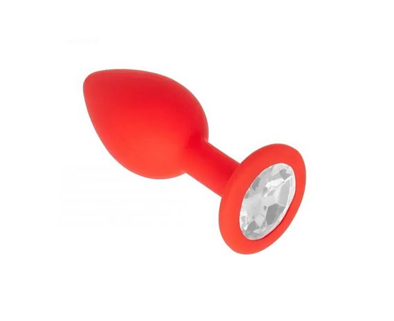 Силиконовая анальная пробка с кристаллом SKN KSIL-04S ( размер S ) sexstyle