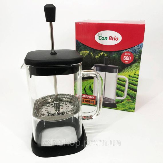 Френч-прес красивий, Френч-прес місткий, Скляний заварювальний чайник для чаю чайники GN-78 | Зображення 8