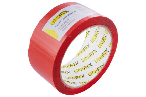 Лента клейкая упаковочная красная 45мм 200 SKR-5400266 UNIFIX | Зображення 3