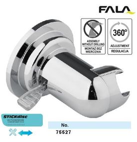 Тримач душових розприскувачів присмоктувач Польща обертовий ABS хром FALA-75527