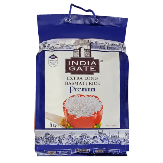 Рис басматі Преміальний екстра довгий  5кг India Gate 690225301305