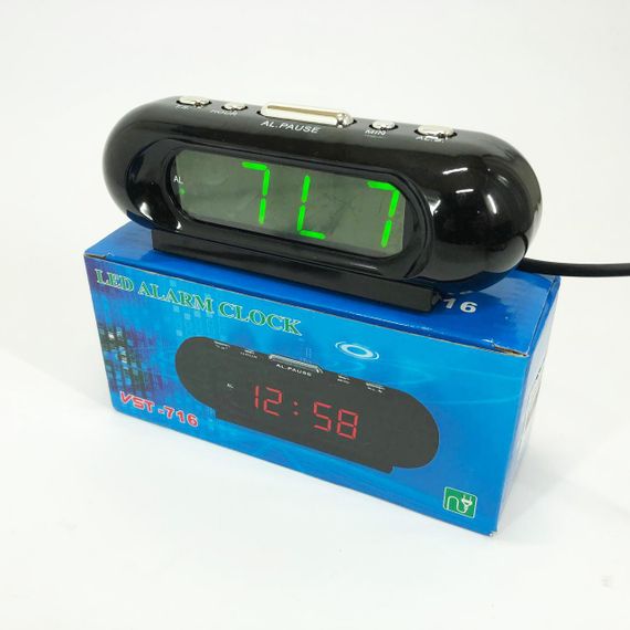 Настільний годинник з яскравими цифрами, Годинник зі світловим табло Настільний з будильником KV-28