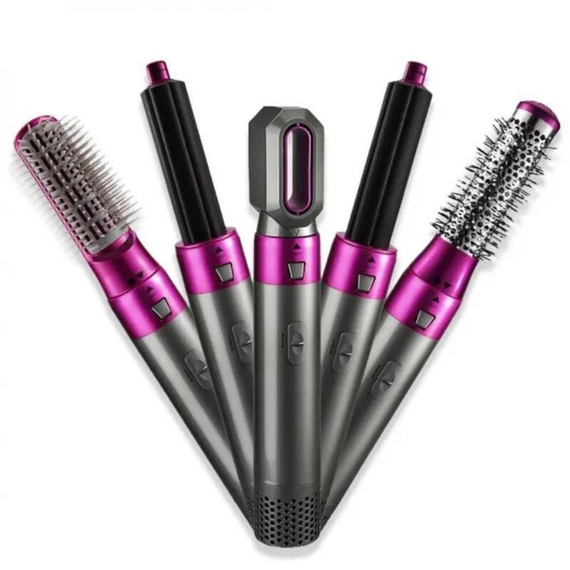 Фен-щітка мультистайлер для волосся 5 в 1 Hot Air Styler. Мультистайлер 5 в 1 Hot Air Styler для різних типів волосся з функціями