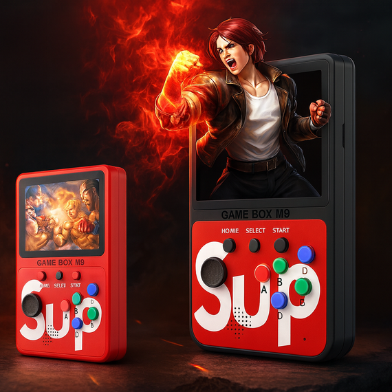 Портативная игровая приставка Sup M9, 900 игр, экран 3", аккумулятор 1200 мА·ч, для детей и взрослых, чёрная | Зображення 3