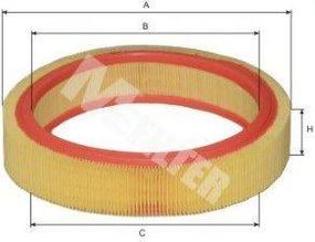 Фільтр повітряний RENAULT Clio (вир-во M-filter) MFILTER A117 на RENAULT SUPER 5 (B/C40_)