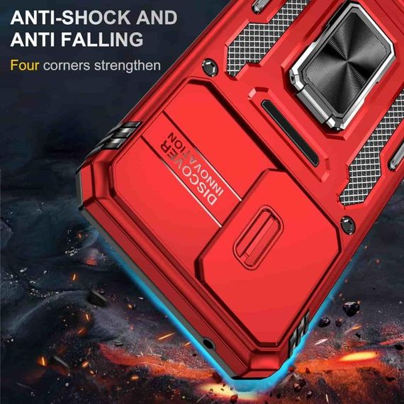 Ударостійкий чохол Camshield Army Ring для Samsung Galaxy A57 5G Червоний / Red | Зображення 6