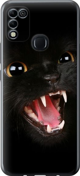 Чехол на Infinix Hot 11 Play Чёрная кошка "932u-2756-17620"