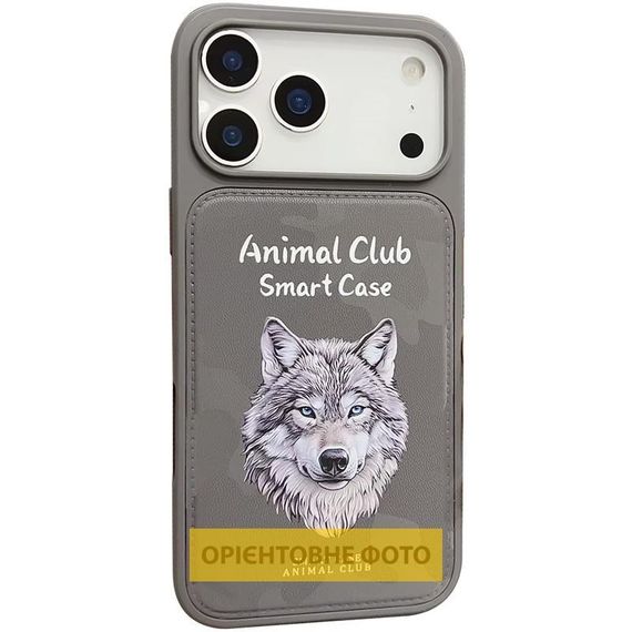 TPU+PC чехол Animal Club для Apple iPhone 16 Pro Max (6.9") Titanium Gray