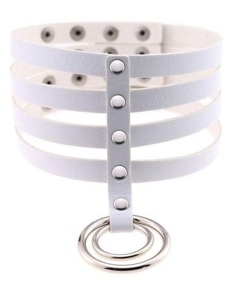 Чокер-ошейник SKN-AS21 WHITE sexstyle
