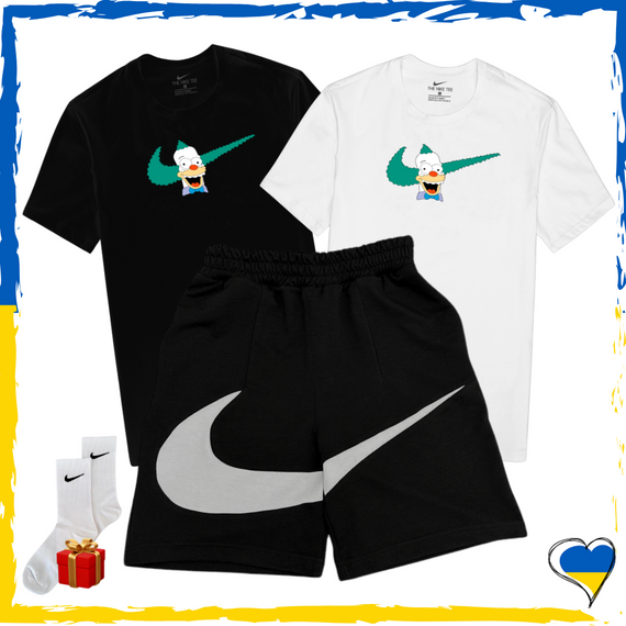 Комплект шорти Nike Big Swoosh та футболки 2шт Nike. Комплект Найк Біг Свуш XS/S