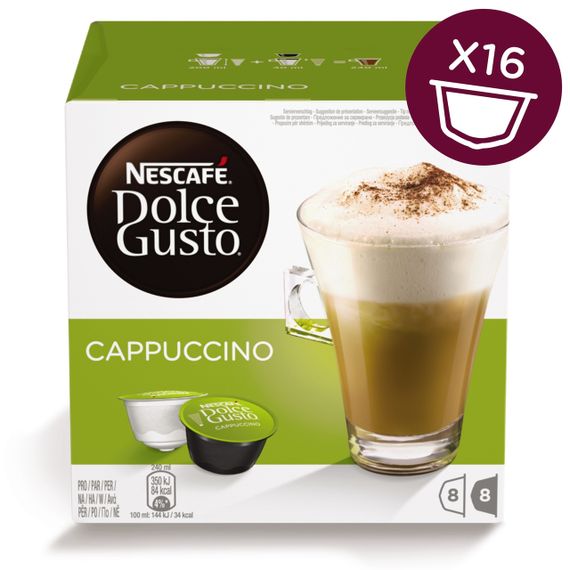 Кава в капсулах NESCAFE Dolce Gusto Cappuccino 16 шт Нескафе Дольче Густо Капучино