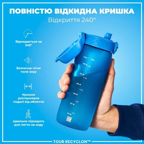 Пляшка для води ION8 750 мл (ЕКО пляшка) BPA Free Blue (I8RF750BLU) | Зображення 4