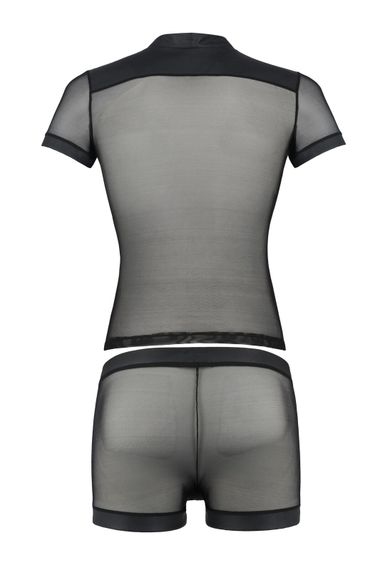 Прозрачный комплект футболка и шортики Passion 052 SET MICHAEL, Черный, L, XL, L/XL | Зображення 3
