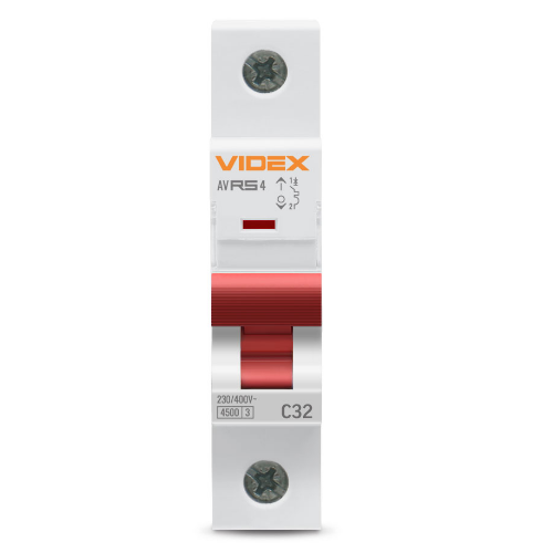 Автоматичний вимикач 1P 32А 4,5 kA VF-RS4-AV1C32 Resist Videx | Зображення 1