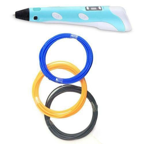 Оригінальна 3d ручка 3D ручка Smart 3D Pen 2 блакитна, 3d ручка з дисплеєм, 3d ручка ND-561 на акумуляторі