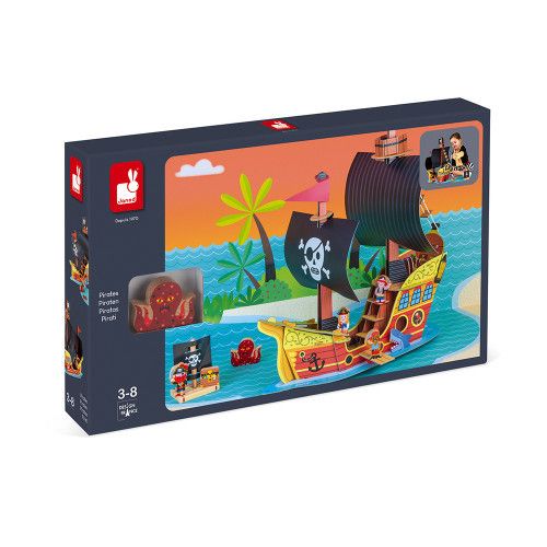 Игровой набор Janod Корабль пиратов 3D J08579 (J08579) | Зображення 3
