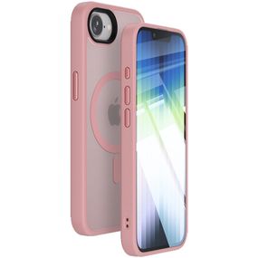 TPU+PC чохол Metal Buttons with MagSafe Colorful для Apple iPhone 16e (6.1") Рожевий / Pink