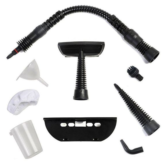 Пароочисник ручний на 350мл, 1000Вт, з насадками Steam Cleaner DF-A001 / Відпарювач з функцією пароочисника для дому | Зображення 3