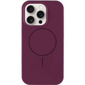 Чехол Silicone Case Full Protective (AA) NO LOGO with MagSafe для Apple iPhone 13 Pro (6.1") Бордовый / Plum