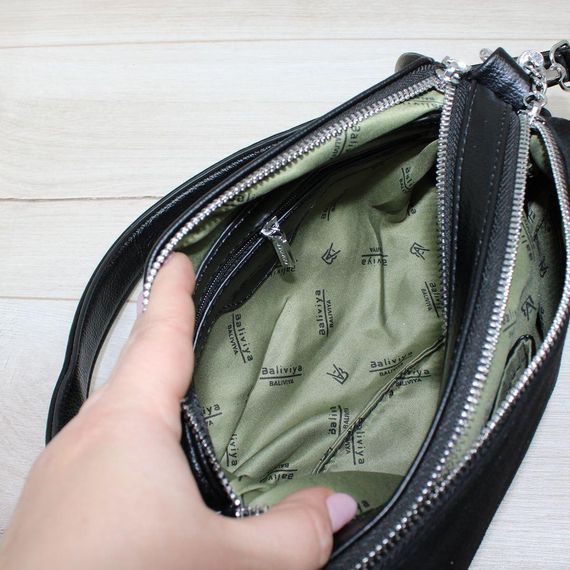 Маленька замшева сумочка крос-боді через плече Чорна Замшева | Зображення 7