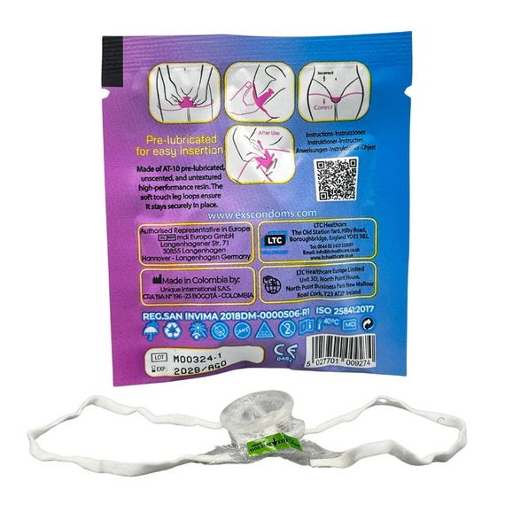 Внутрішній презерватив EXS Non-Latex, ультратонкий з петлями для фіксації Sex Aura | Зображення 2