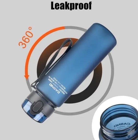 Пляшка для води Casno 1000 мл KXN-1111 Сіра (KXN-1111_Grey) | Зображення 1