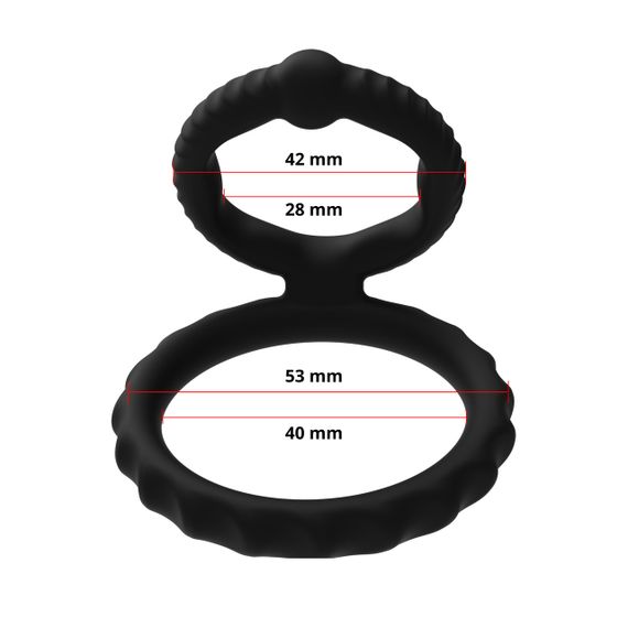 Ерекційне кільце - Erospace Men’s Play Silicone Cock Ring B8 Sex Aura | Зображення 3