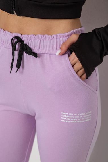Спортивные штаны женские  -уценка, цвет сиреневый, 238R5052-1-U-1 | Зображення 4