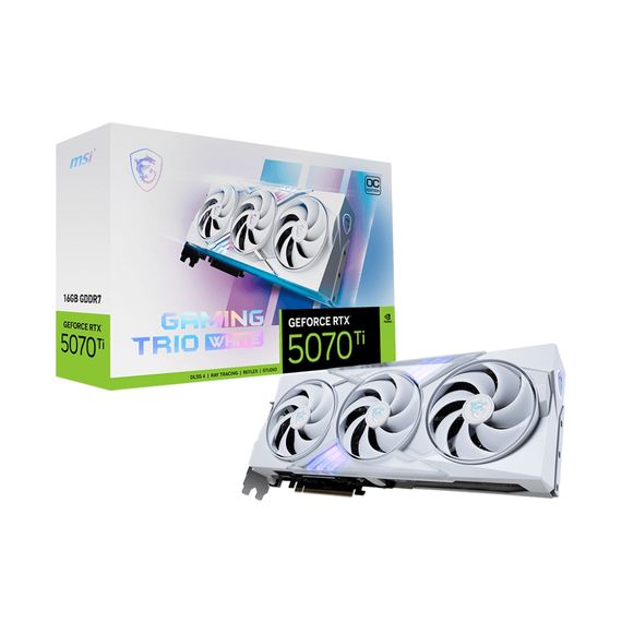 Відеокарта MSI GeForce RTX5070 Ti 16GB GAMING TRIO OC WHITE (RTX 5070 Ti 16G GAMING TRIO OC WHITE) | Зображення 6