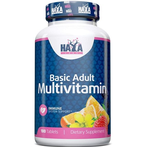 Вітамінно-мінеральний комплекс Haya Labs Basic Adult Multivitamin 100 Tabs