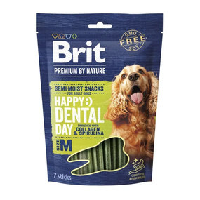 Ласощі для собак Brit Premium Dental Snack M для зубів, колаген та спірулін 250г