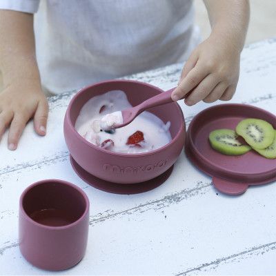 Набор детской посуды MinikOiOi BLW Set I - Bubble Beige (101070057) | Зображення 2