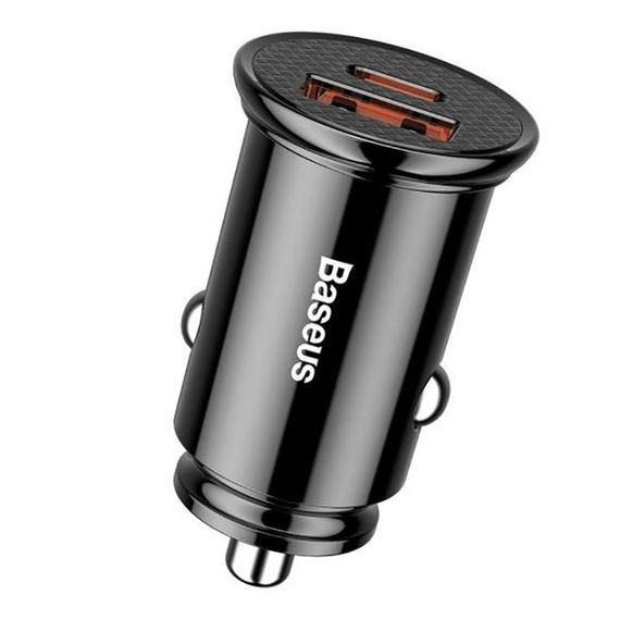 АЗП Baseus Circular Plastic 30W (1USB-A/1C) (CCALL-YS) black | Зображення 1