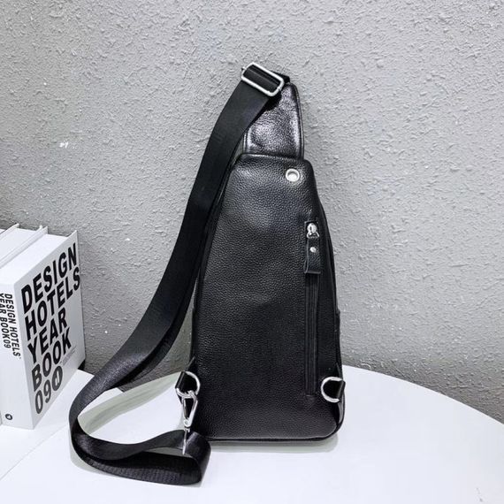 Слинг кожаный мужской на плечо черный TIDING BAG TH-73583 | Зображення 5
