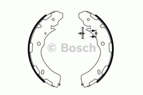 Колодка гальм. барабан. MITSUBISHI L200 задн. (вир-во Bosch) BOSCH 0986487758 на MITSUBISHI STRADA (KJ_, KK_, KL_)