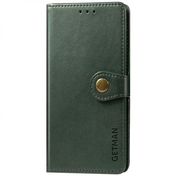 Шкіряний чохол-книжка GETMAN Gallant (PU) для Xiaomi Redmi 9C Зелений