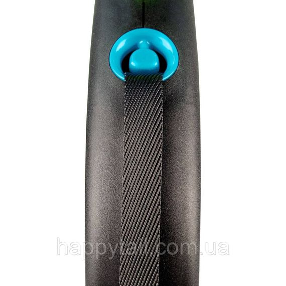 Повідець-рулетка Flexi для собак Black Design стрічка синя розмір S 5 м/15 кг | Зображення 1