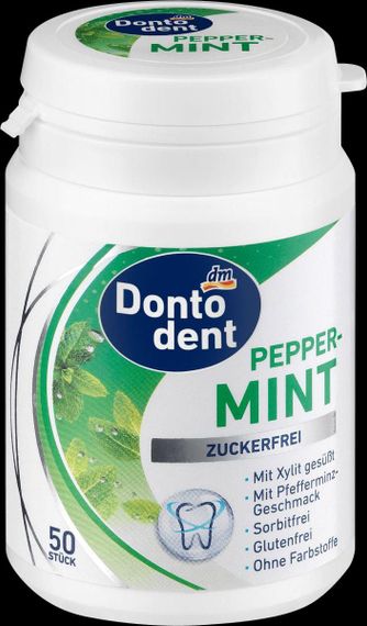 Dontodent Стоматологічна Жувальна гумка М'ята перцева з ксилітом, без цукру, 50 шт. | Зображення 1