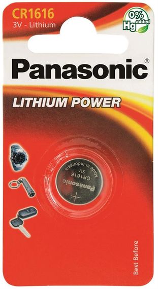 Батарейка Panasonic литиевая CR1616 блистер, 1 шт. (CR-1616EL/1B)